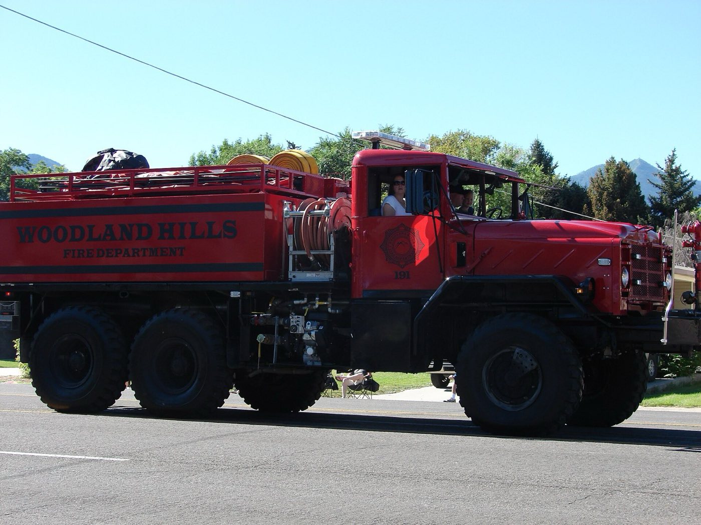 A rural fire brush truck